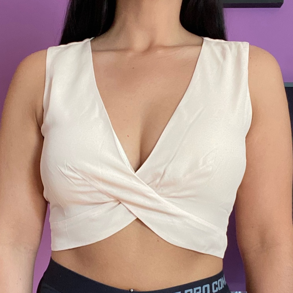 Charlotte Russe Twist Front Crop Top